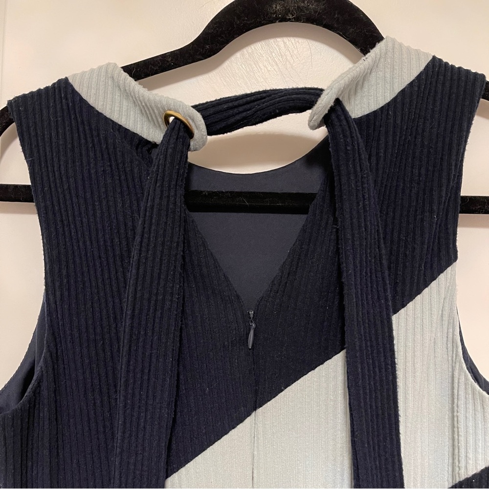 Anthropologie Hutch Lena Colorblocked Knit Midi Dress Black Gold Petite Small - Picture 5 of 13